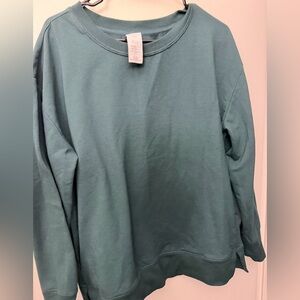 Danskin Teal Crew Neck Sweatshirt
